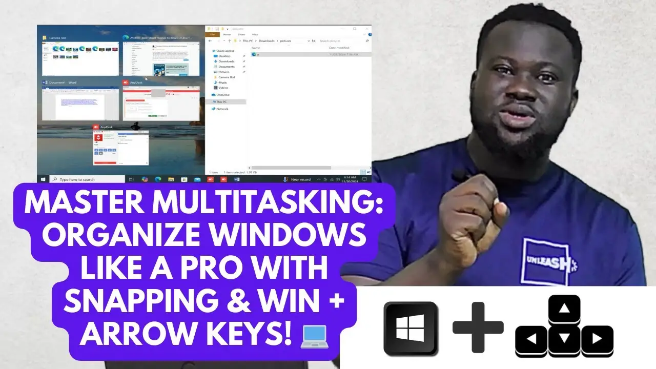 Master Multitasking: Organize Windows Like a Pro with Snapping & WIN + Arrow Keys! 💻